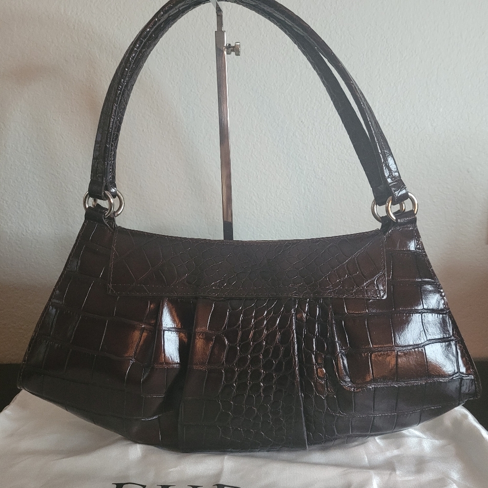 FURLA BRERA CROC SHOULDER BAG - Picture 3 of 13